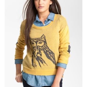 Kensie owl intarsia sweater M
